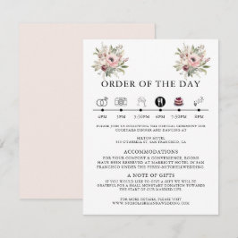 landelijke waterverf bloemboeket informatiekaartje