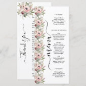 landelijke waterverf bloemboeket menu (Voorkant / Achterkant)