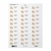 Landelijke waterverf pompoenen adres etiket (Full Sheet)