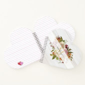 Landelijke Waterverf Rozen Boeket Monogram Notitieboek (Binnen)
