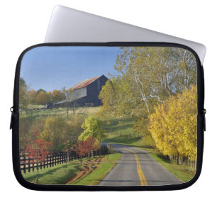 Landelijke weg door de Bluegrass-regio van Kentuck Laptop Sleeve