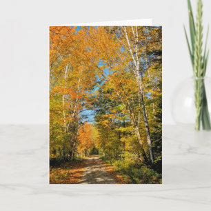 Landelijke weg herfstkleuren New Hampshire Kaart