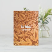 landelijke western country cowboy bewerkt leer kaart (Staand voorkant)