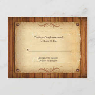 Landelijke Westerne bruiloft RSVP-reactiekaarten RSVP Kaartje