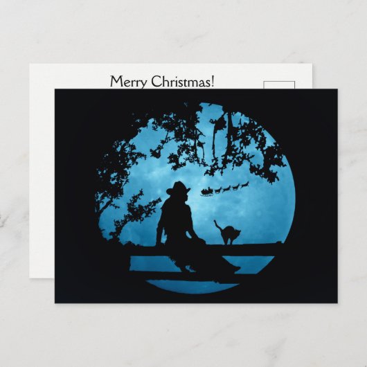 Landelijke Westerne kerstfeestdag Briefkaart (Voorkant / Achterkant)