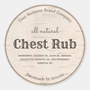Landelijke Westerne stijl Eucalyptus Salve Ointje Ronde Sticker