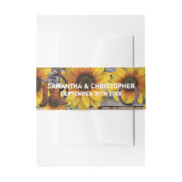 Landelijke westerse cowboy landelijke bloemige bru uitnodigingen wikkel