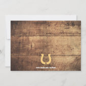 Landelijke Westerse Koppel Thema Ontvangst Kaart (Achterkant)