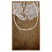 landelijke westerse landelijke trouwdag jute en ka klein cadeauzakje (Achterkant)