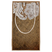 landelijke westerse landelijke trouwdag jute en ka klein cadeauzakje (Voorkant)