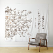 Landelijke wilde bloemen bruids douche achterwand wandkleed (In Situ (horizontaal))