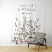 Landelijke wilde bloemen bruids douche achterwand wandkleed (In situ)