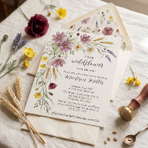 Landelijke Wilde Bloemen & Tarwe Baby Shower Uitno
