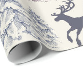 Landelijke Winterbomen En Herten Cadeaupapier (Rol Hoek)