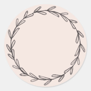 Landelijke zelfgemaakte jam kan blozen Roze op sch Ronde Sticker