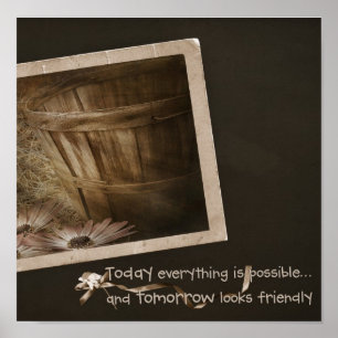 Landelijke zonnebalken poster