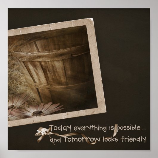 Landelijke zonnebalken poster (Voorkant)