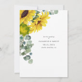 landelijke zonnebloem eucalyptus save the date kaa (Achterkant)