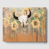Landelijke zonnebloemen stierenschedel westerse bl gastenboek (Achterkant)