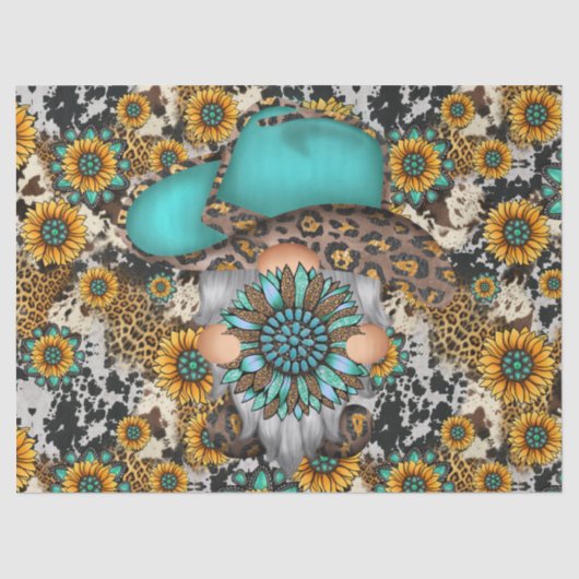 Landelijke zonnebloemen tissuepapier (Voorkant)