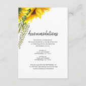 Landelijke Zonnebloemen | Trouwaccommodatie Informatiekaartje (Voorkant)