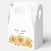 Landelijke zonnebloemen Waterverf Weddenschap Bedankdoosjes (Geopend)