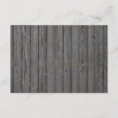 Landelijke zonnebloemenschuur Houten bruiloftsrece Informatiekaartje (Achterkant)