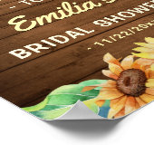 Landelijke Zonnewiel Bruiloft Welkom Poster (Hoek)