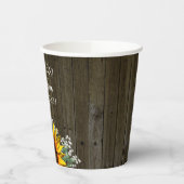 Landelijke Zonnewiel Huwelijk Papieren Bekers (Links)