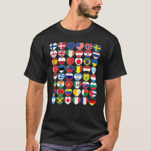 Landen die wereldwijd de vlag voeren t-shirt