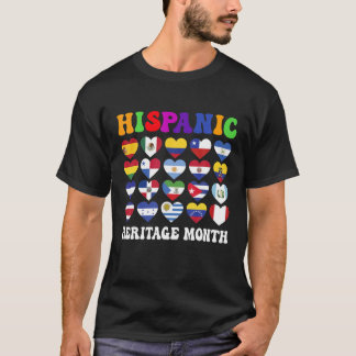 Landen met een hevige hispanische monding t-shirt