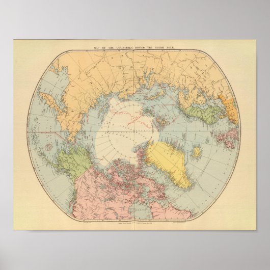 Landen rond de Noordpool Poster (Voorkant)