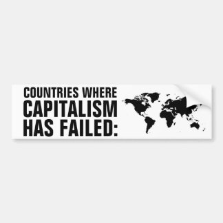 Landen waar het kapitalisme mislukt is bumpersticker
