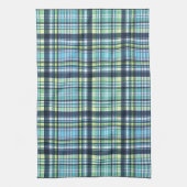 Landenblauwe groene platen theedoek (Verticaal)