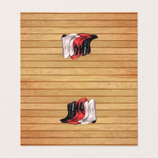 Landenboeken t-shirt visitekaartjes (Buitenkant ongevouwen)