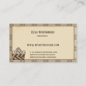 Landenboerderij Rooster Pset Rustic Visitekaartje (Achterkant)