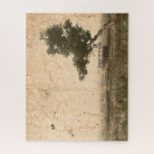 Landenbomen Rustisch Vintage Antiek beige Boerderi Legpuzzel (Verticaal)