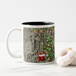 Landencharmekerstmis Tweekleurige Koffiemok