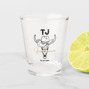Landencowboy - speciaal Groomsmen - Monogram Shot Glas