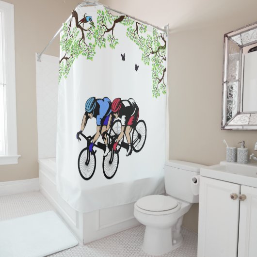 Landenfietsen Douchegordijn (In situ)