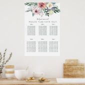 Landenfloraal waterverf poster (Keuken)