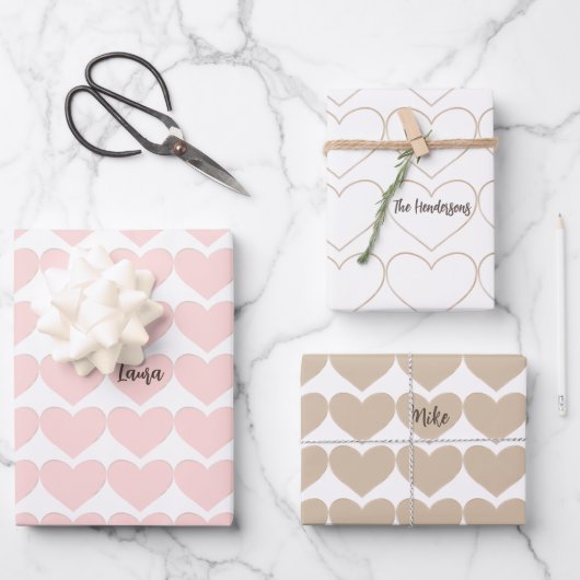 Landenhart op maat inpakpapier vel (Voorkant)