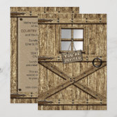 LANDENINVITATIE - RUSTISCHE DEUR KAART (Voorkant / Achterkant)