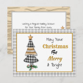Landenkerstboom | Merry en Bright Ca Briefkaart (Voorkant / Achterkant)
