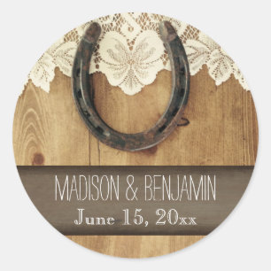 Landenlabel voor Hoefijzer-weddenschap-sticker Ronde Sticker