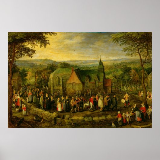 Landenleven met een bruiloft poster (Voorkant)