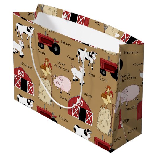 Landenpatroon grote cadeautas met Boerderij (Achterkant Gekanteld)