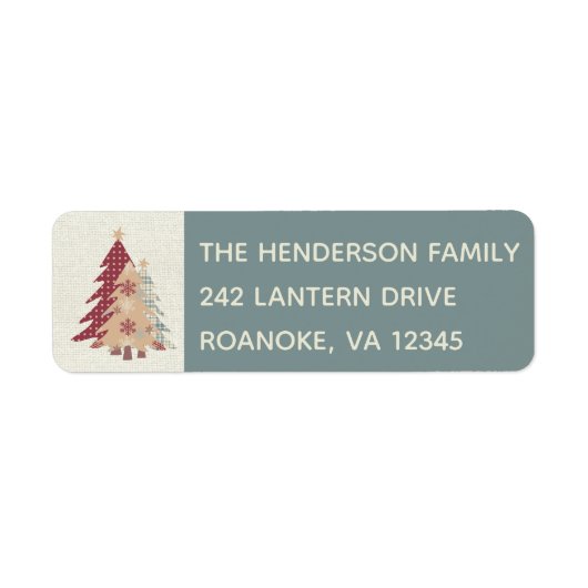 Landenpatroonkerstbomen Adres Etiket (Voorkant)