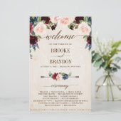 Landenprogramma Burgundy Navy Floral Rustic (Staand voorkant)