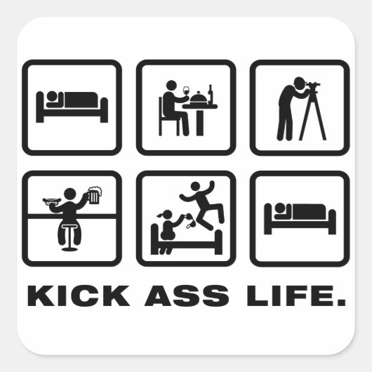 Landenquête Vierkante Sticker (Voorkant)